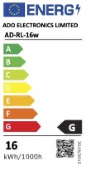 Led Aufbau-Deckenlampe rund,Backlight 16Watt,warmweiß, 1102